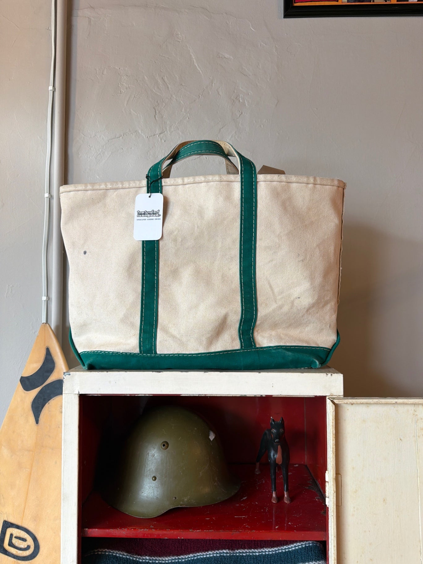 1970s LL Bean Canvas Tote GREEN – Lucky Dog Vintage