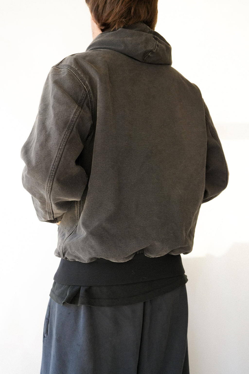 1990s Black Carhartt Hooded Jacket