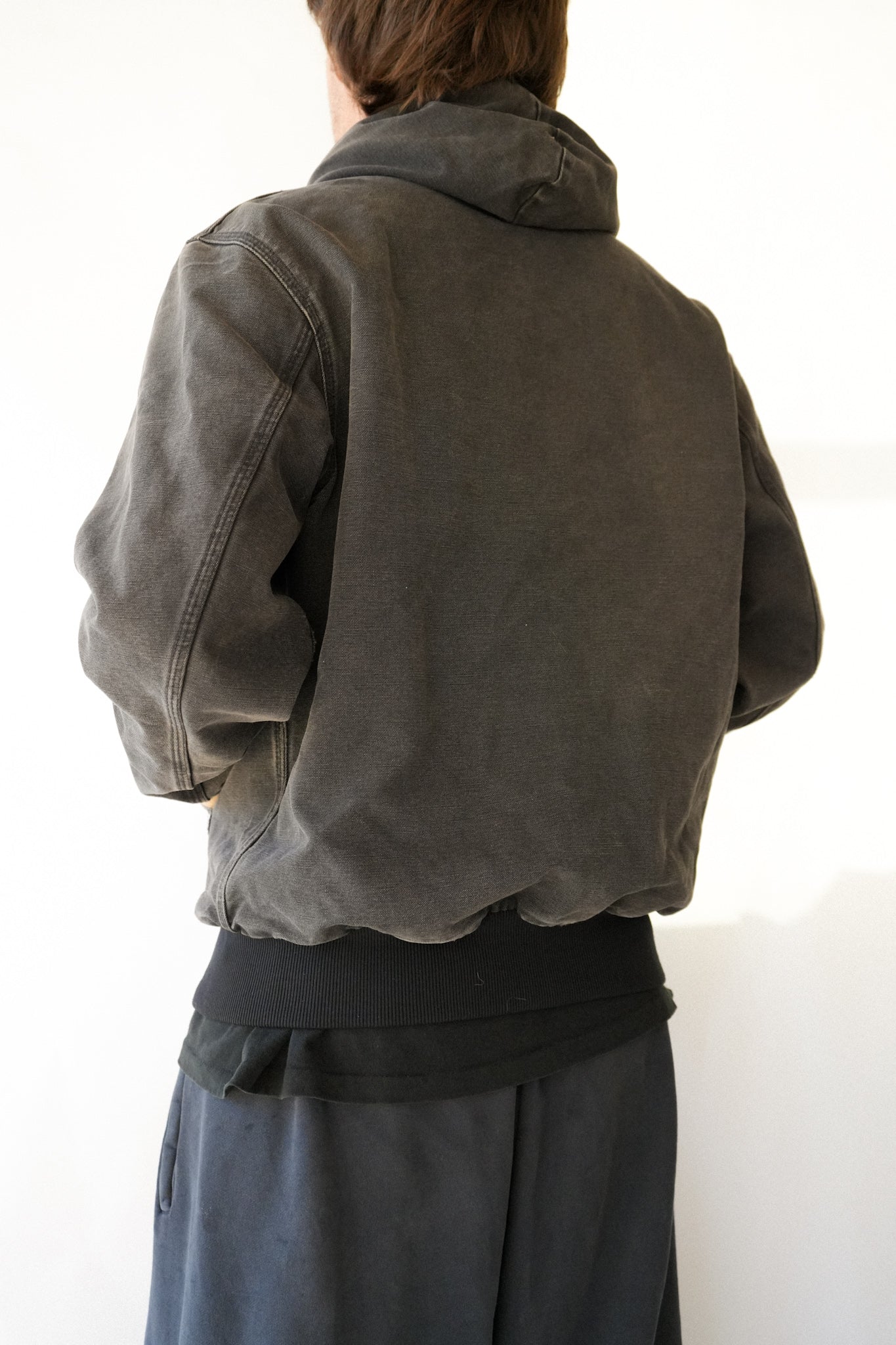 1990s Black Carhartt Hooded Jacket