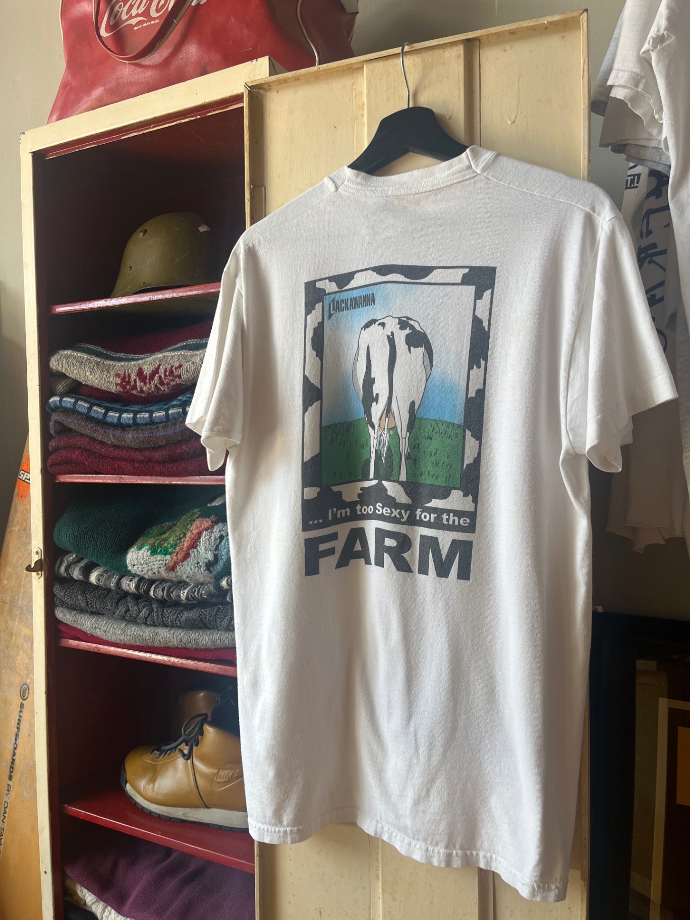 Vintage cow tee size L 