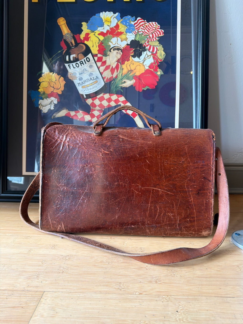 Genuine Leather Messenger Bag L