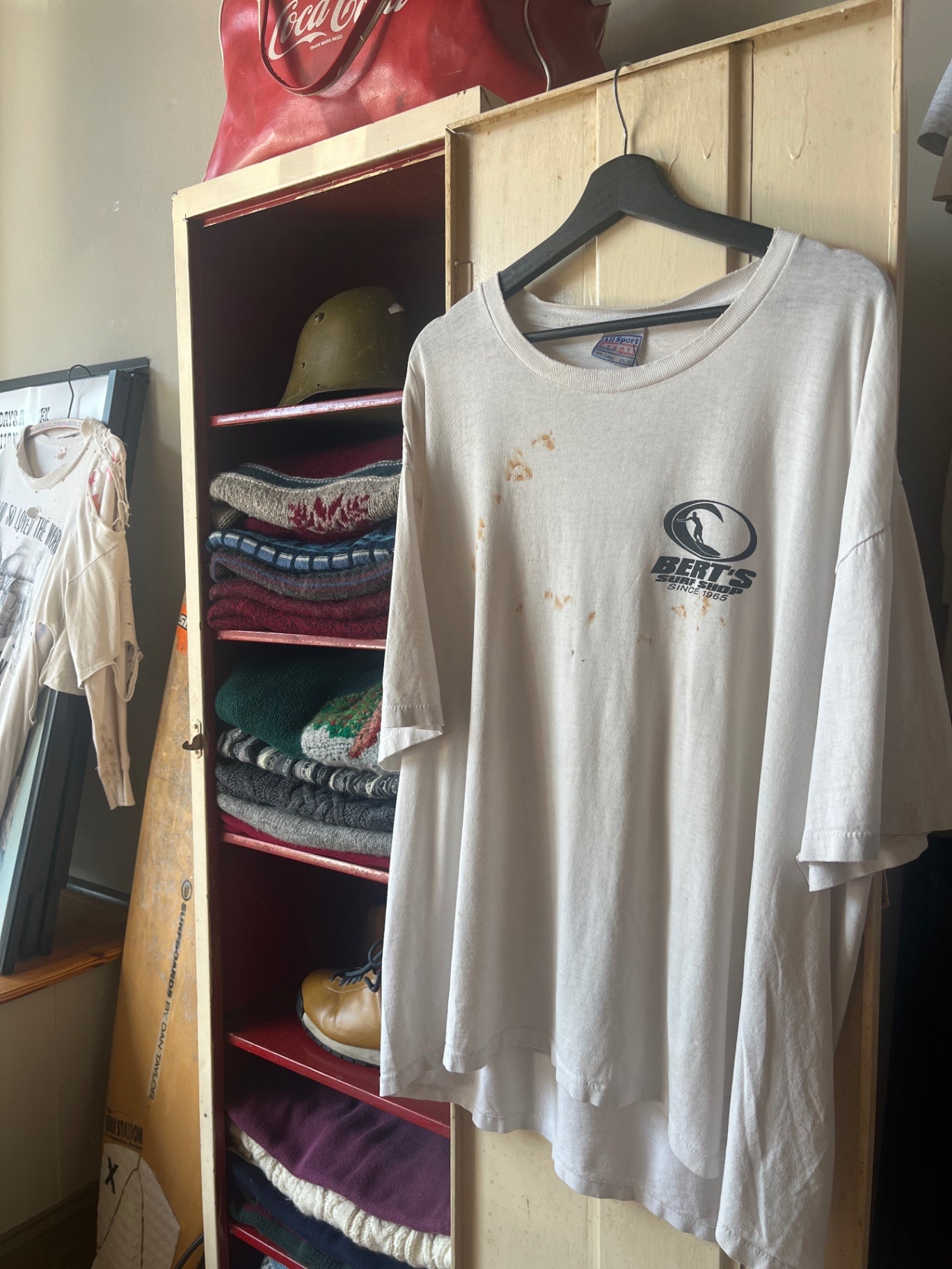 Vintage Bert's Surf Shop T-Shirt White