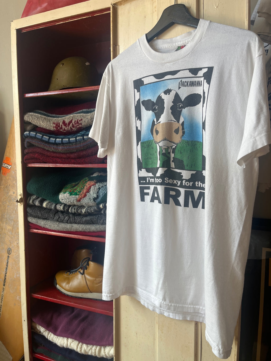 Vintage cow tee size L 