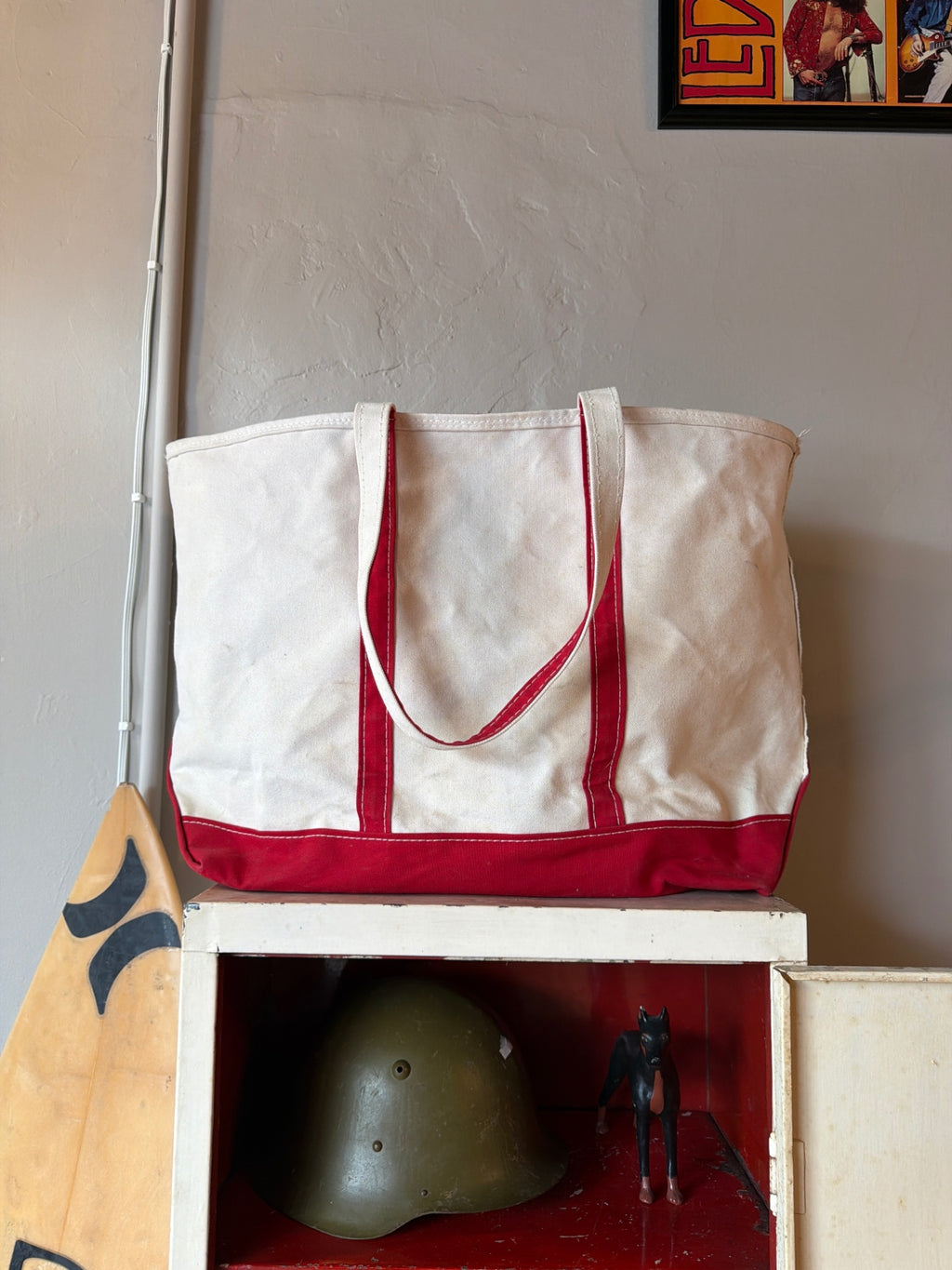 LL Bean Tote Zip XL RED Smiths 