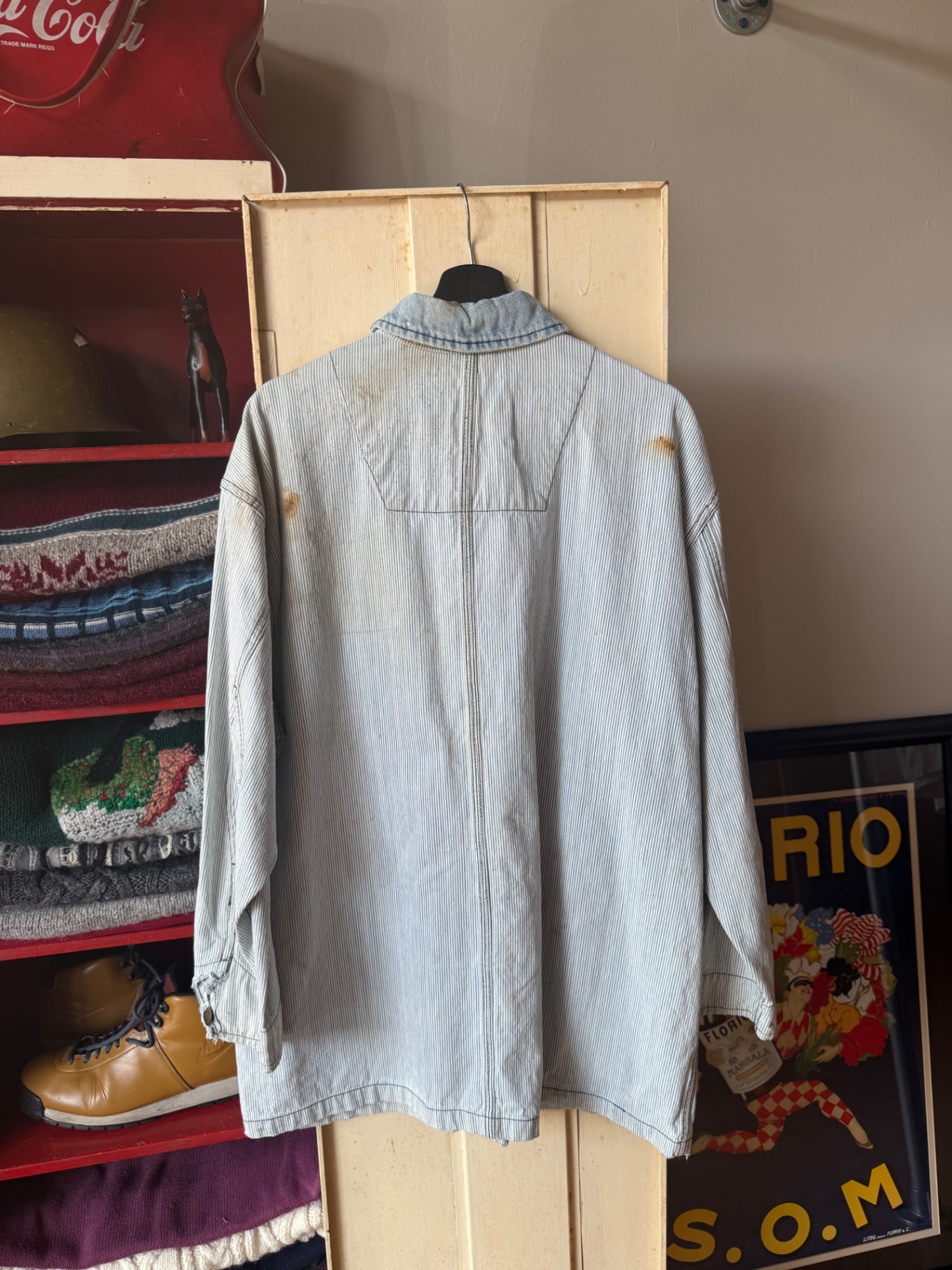 Aeropostale Jacket XL Light gray with dark stripes