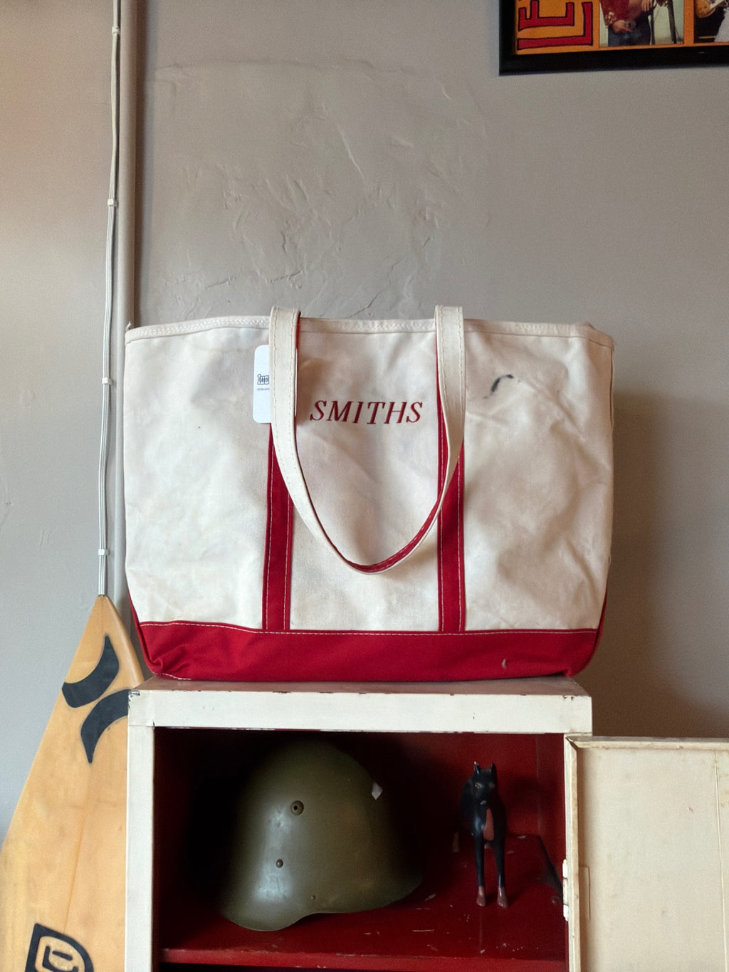 LL Bean Tote Zip XL RED Smiths 