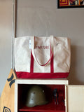 LL Bean Tote Zip XL RED Smiths 