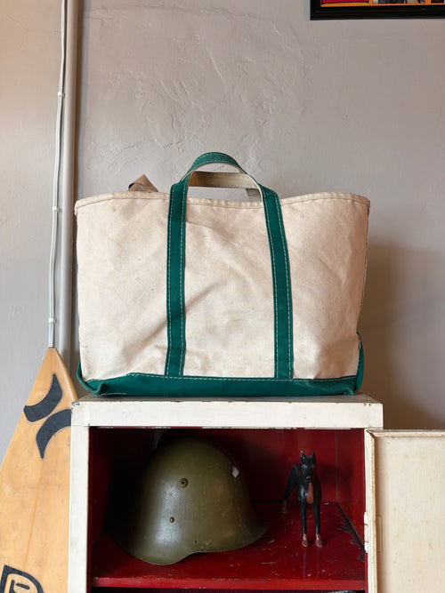1970s LL Bean Canvas Tote GREEN