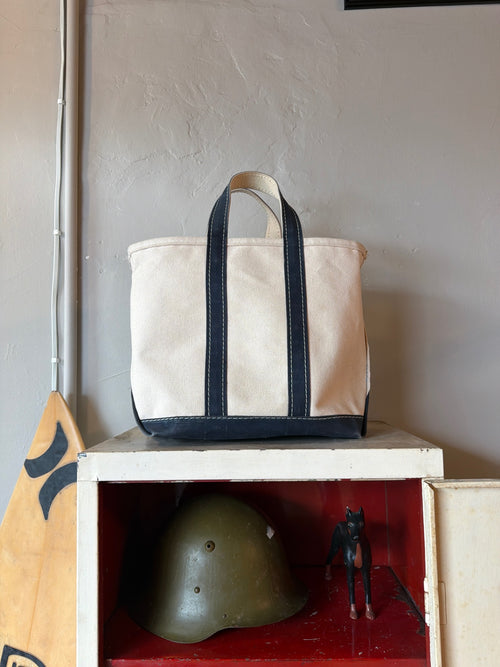 1970s LL Bean canvas tote Navy S