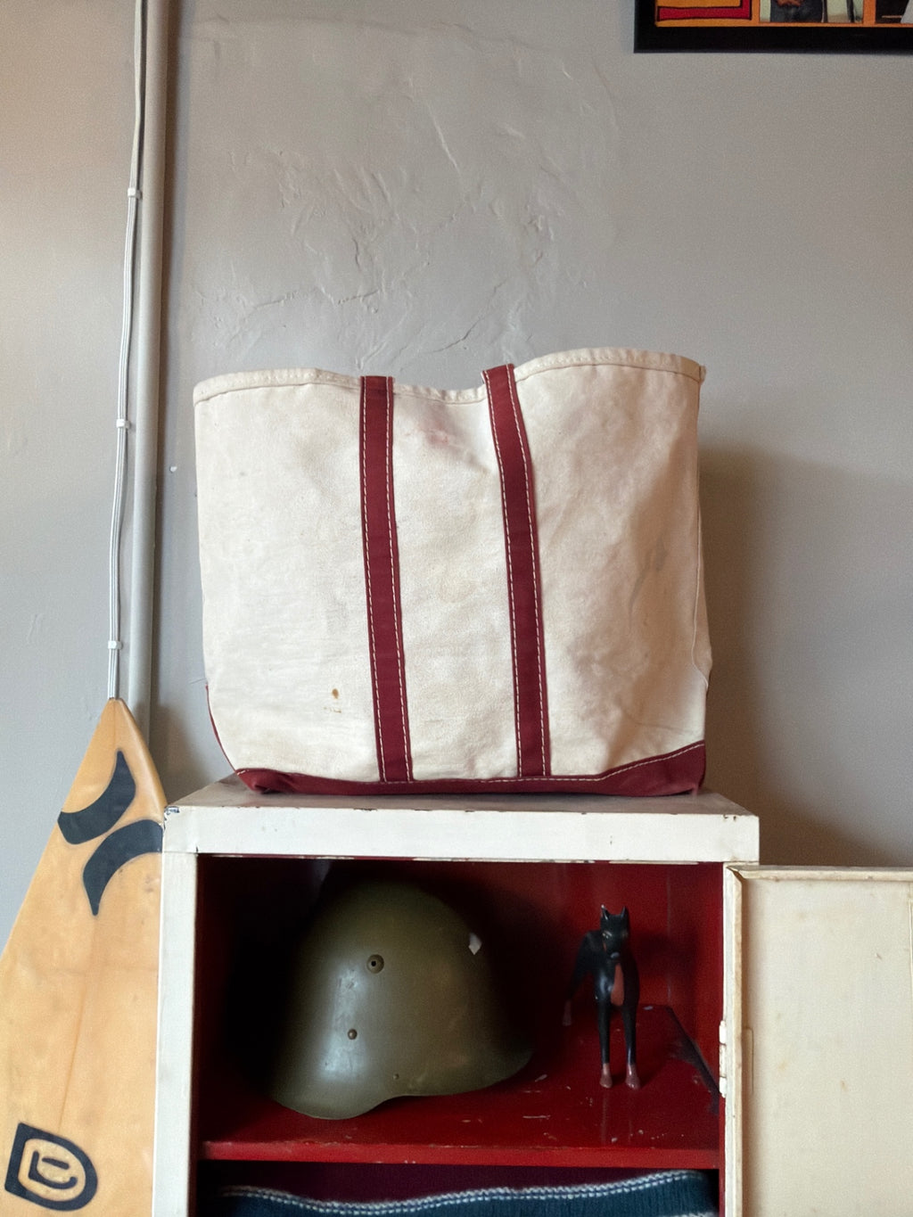 1990s LL Bean Canvas Tote BURG