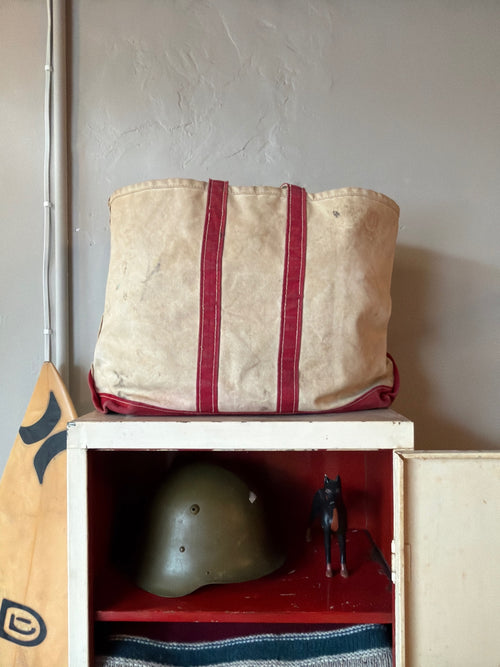 1980s LL Bean Canvas Tote RED