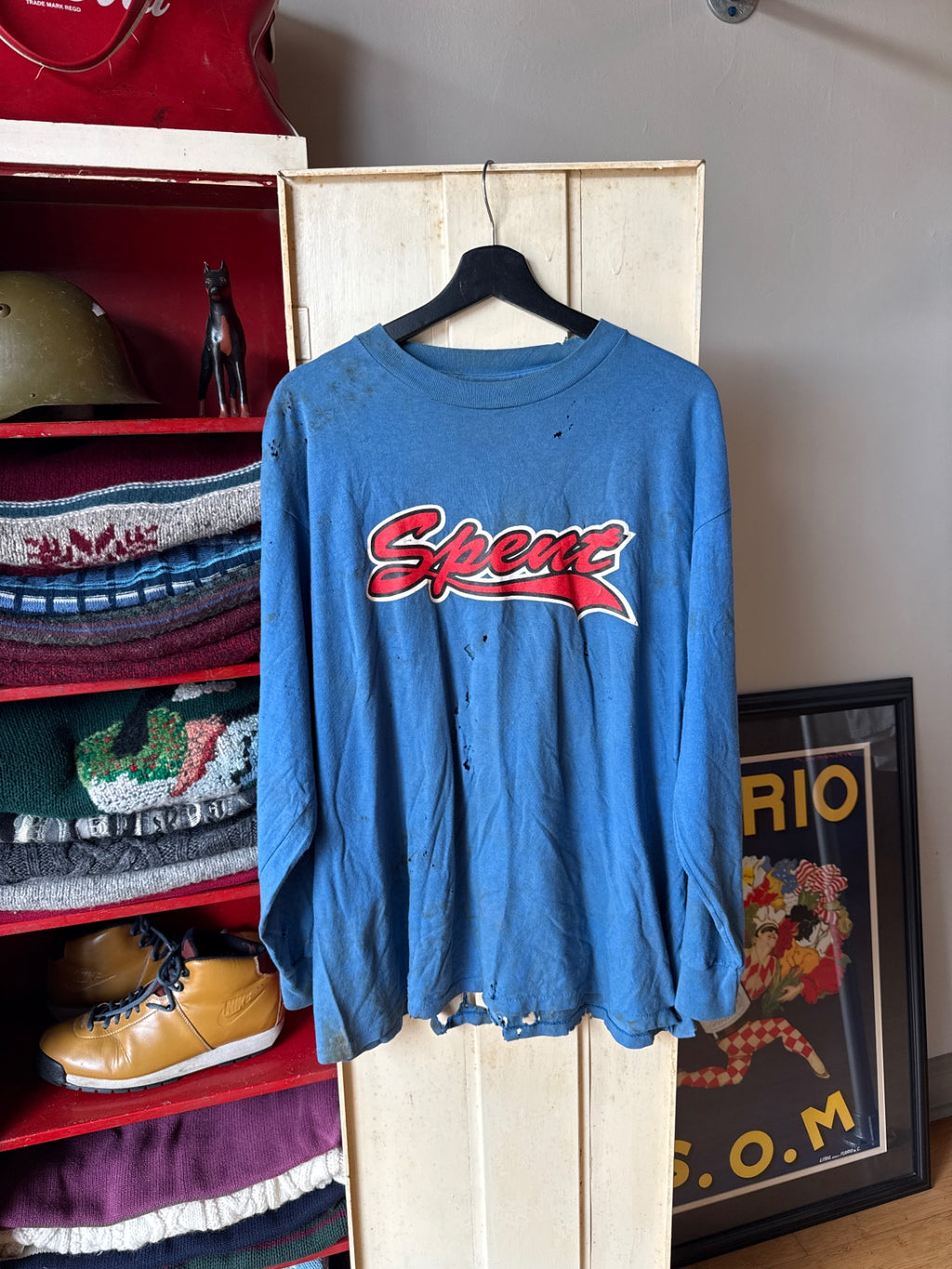 Spent skate t shirt XL Blue