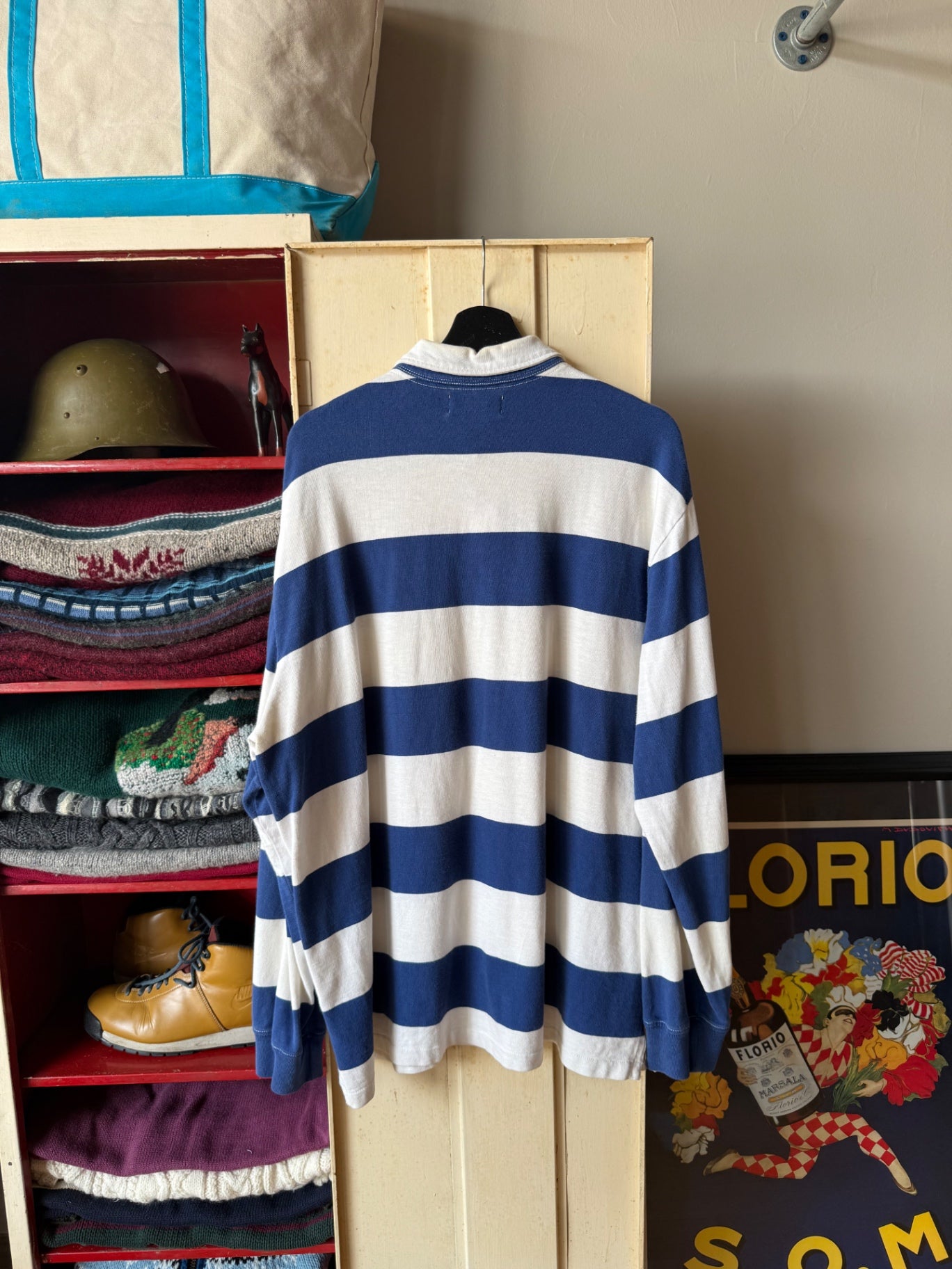 Polo Ralph Lauren Jacket XL Blue and White
