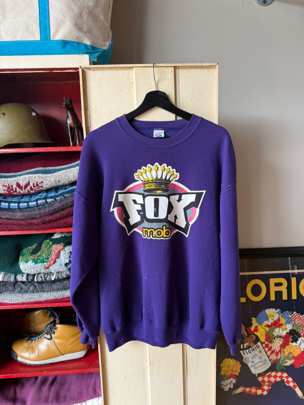 Fox Mob  Sweatshirt XL Purple