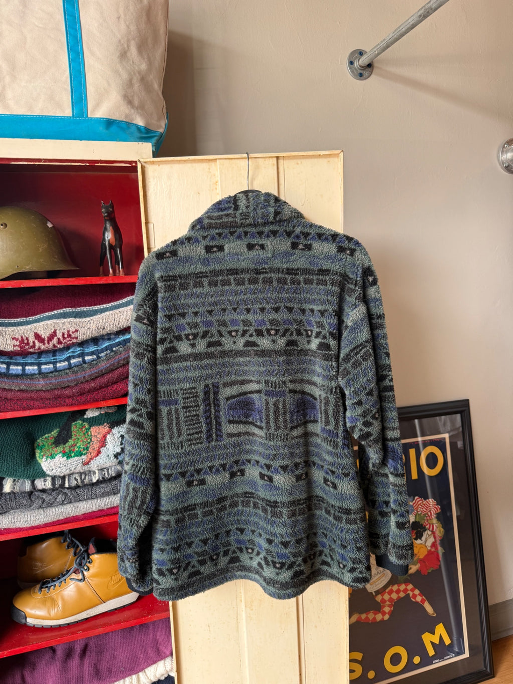 Columbia Jacket L Multi-color (predominantly blue, black, and gray)