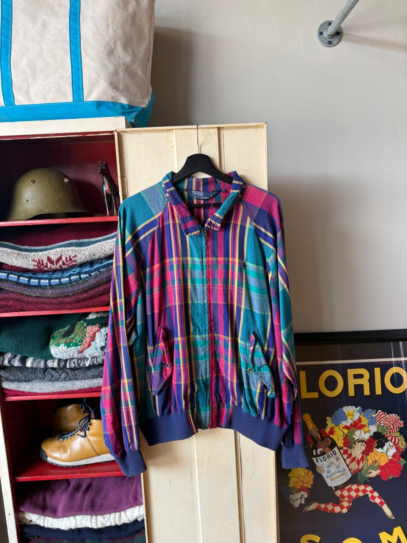 Polo Ralph Lauren Jacket XL Multicolor (predominantly pink, purple, blue, green, and yellow)