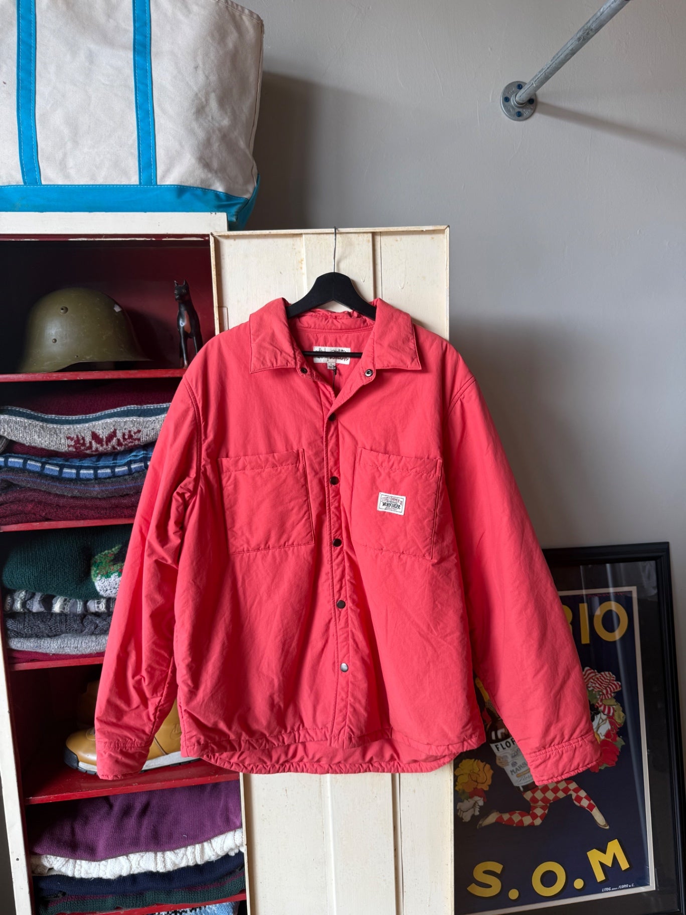 Stussy Workgear Jacket L Red