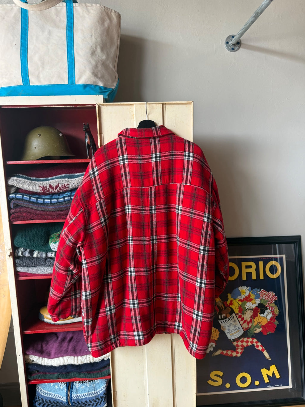 Quicksilver plaid Jacket XL Red