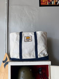 LL Bean Canvas Tote Black Long Straps 