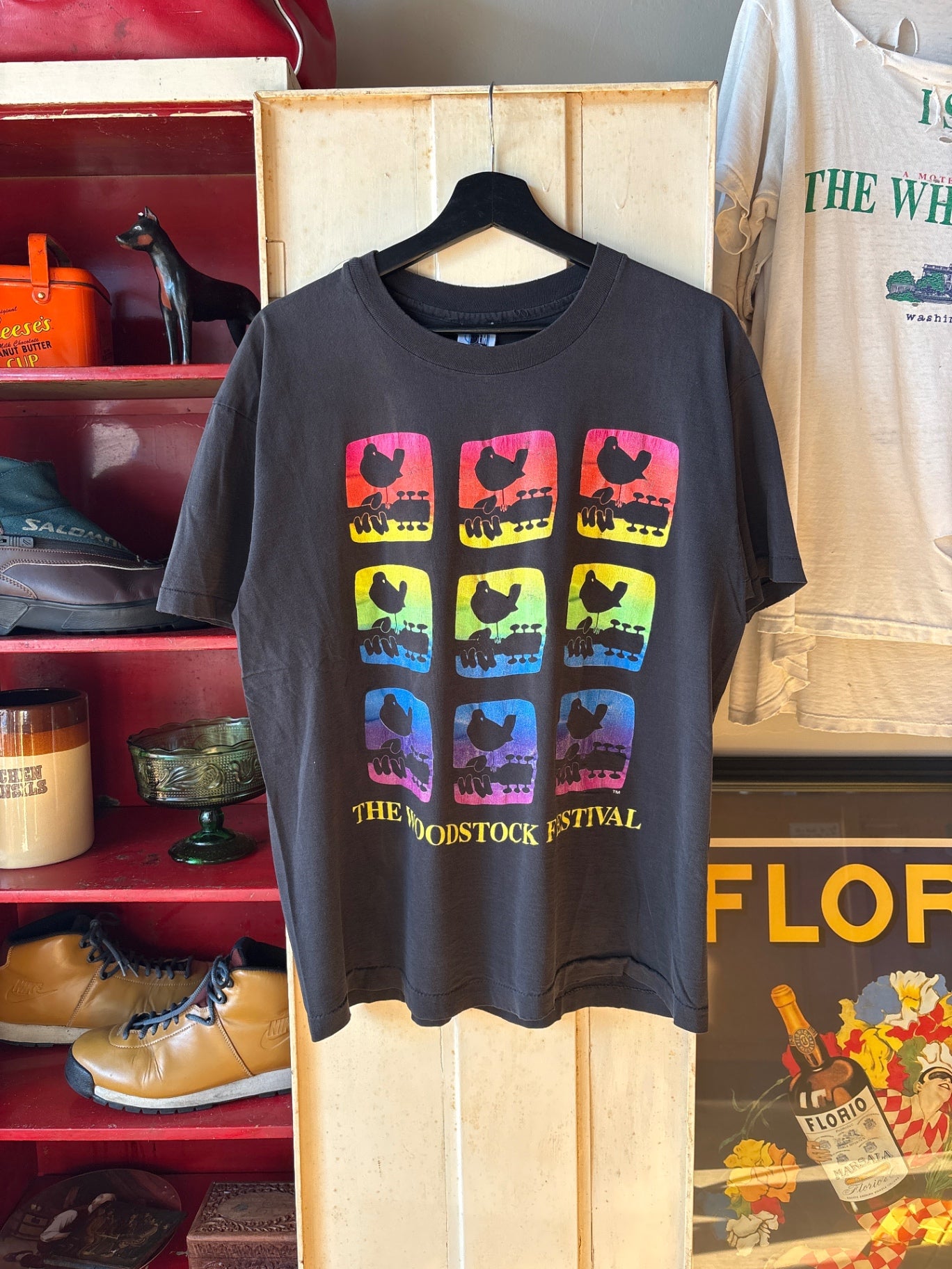 Black Woodstock Tee XL Boxy