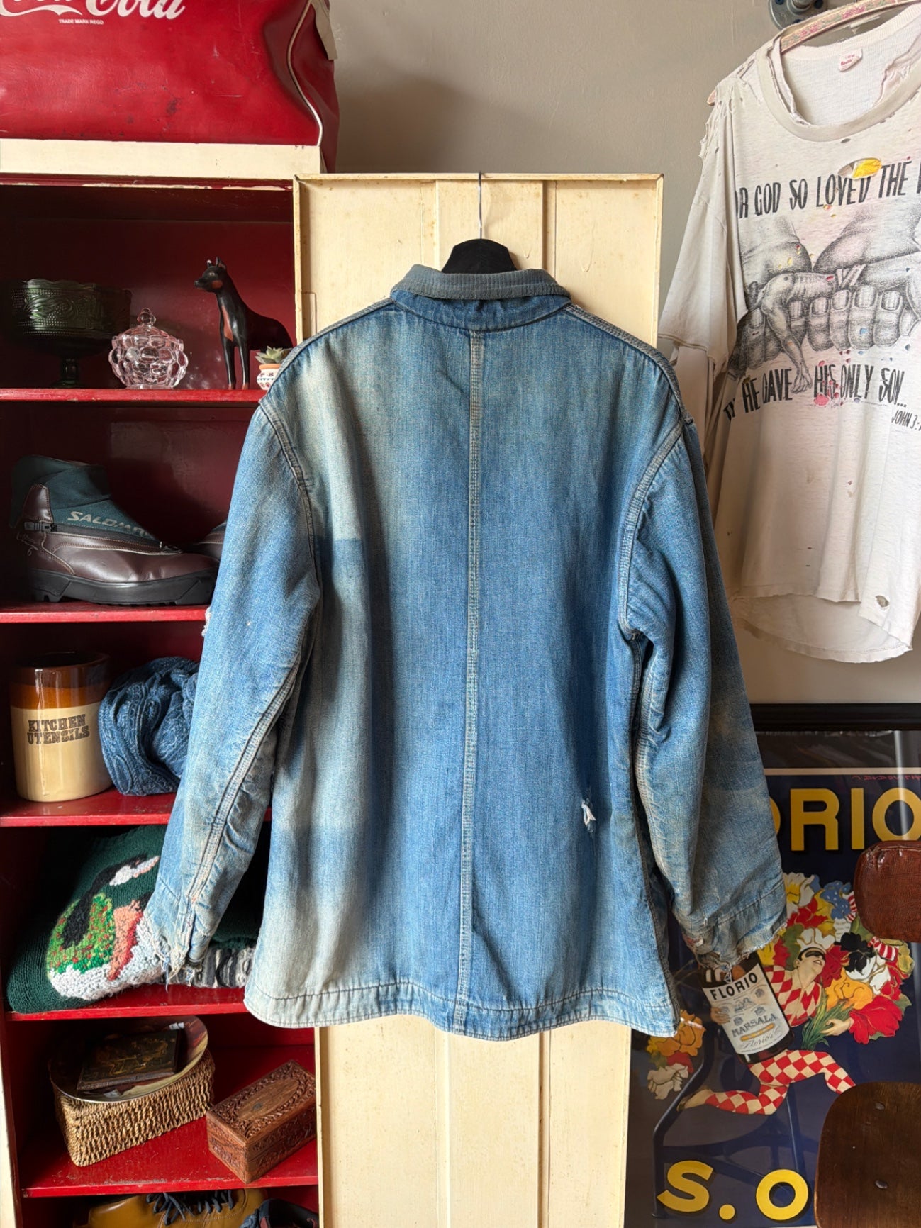 Distressed Big Mac Denim chore jacket 