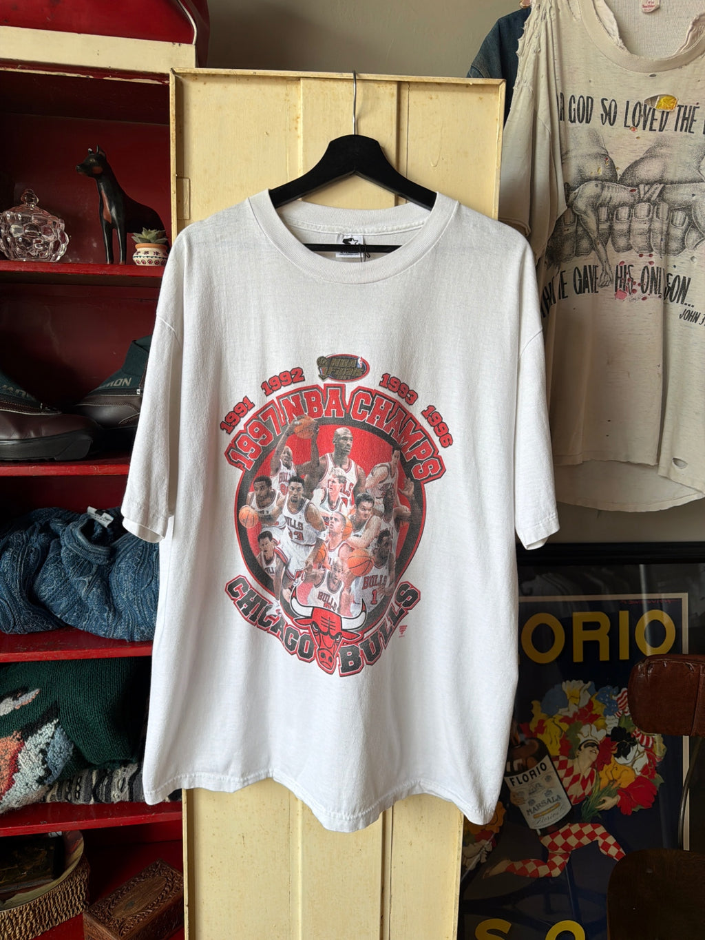 1997 NBA Champs Bulls Tee XL