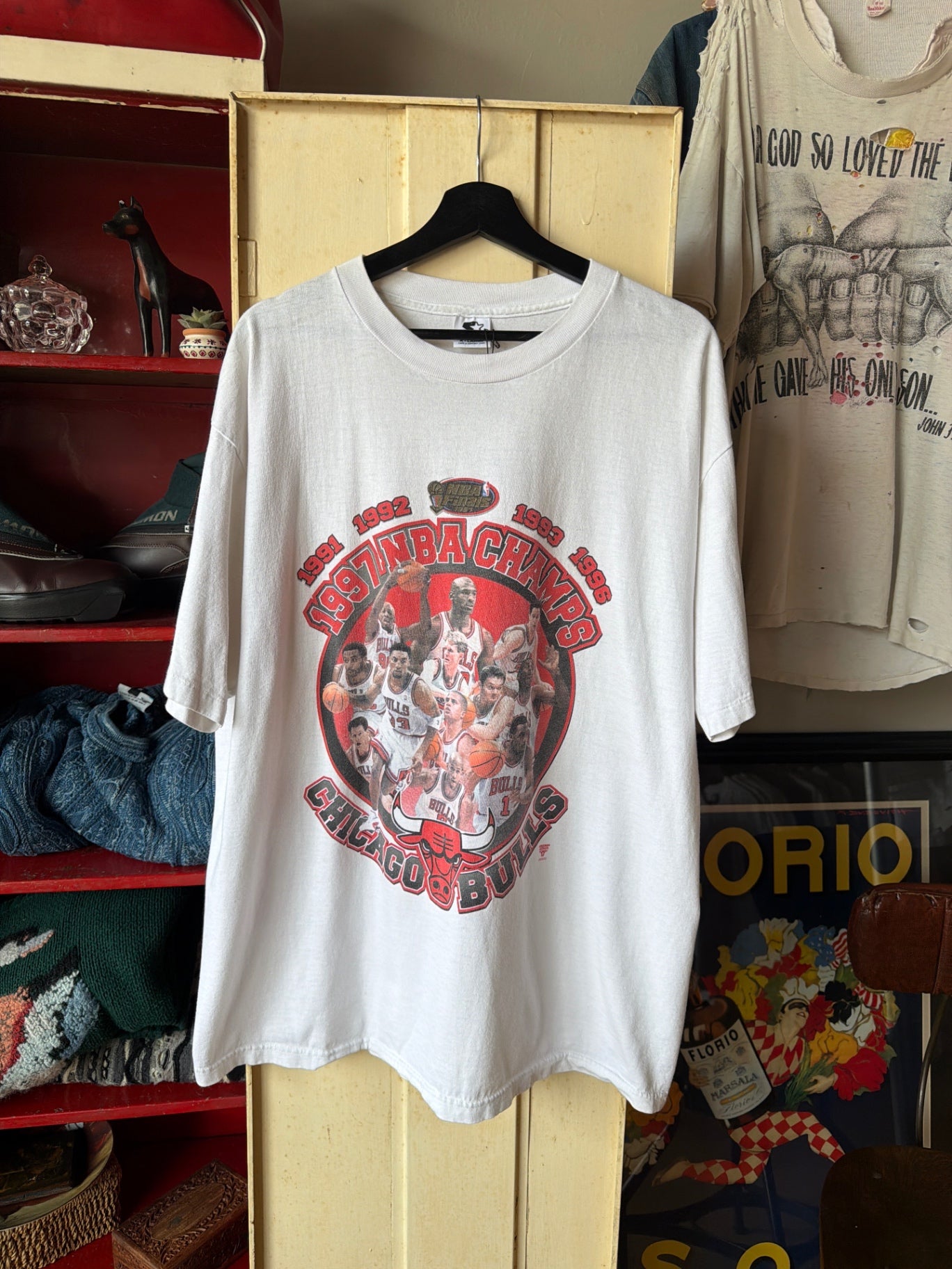 1997 NBA Champs Bulls Tee XL