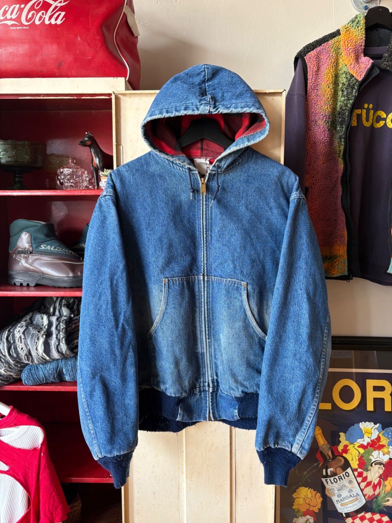 Denim Carhartt jacket Size L