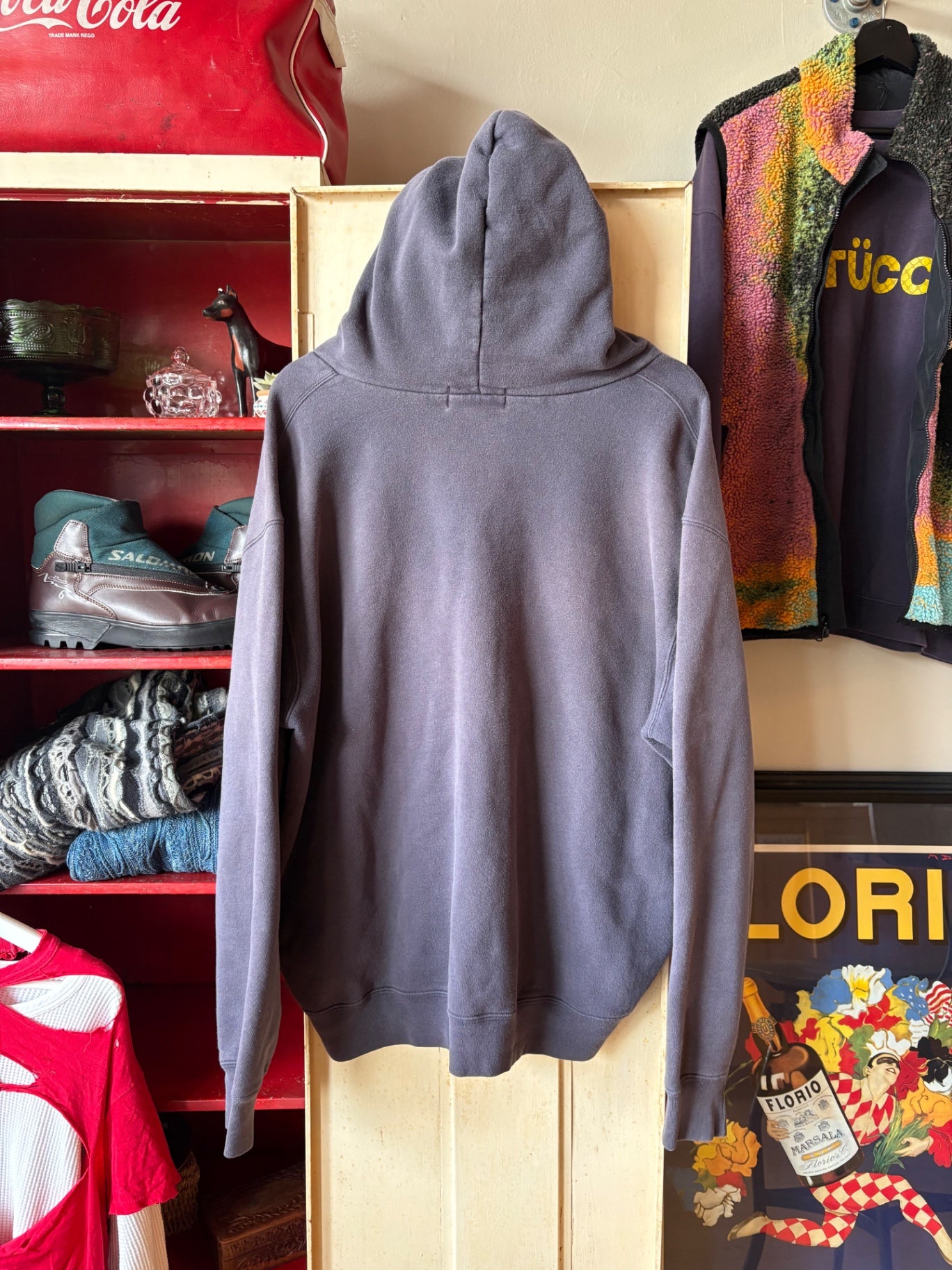 Navy Polo Zip Up Hoodie Size XL