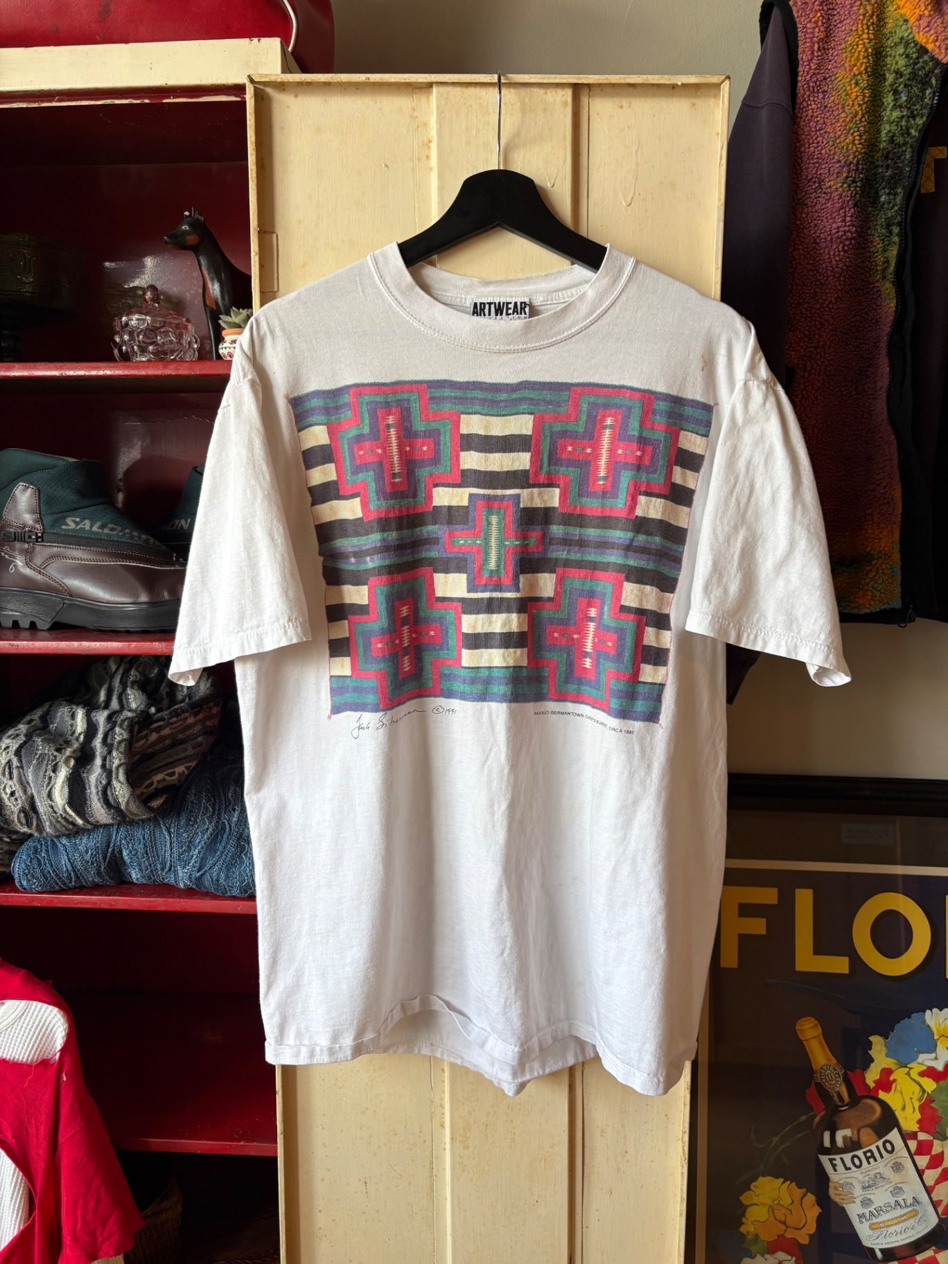Navajo Rug Art Tee Size L