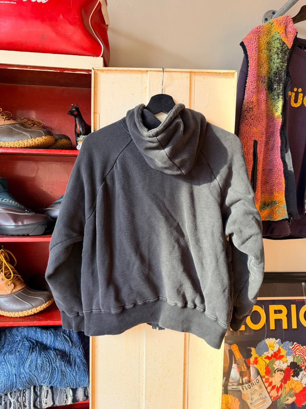Black Thermal Lined Hoodie M