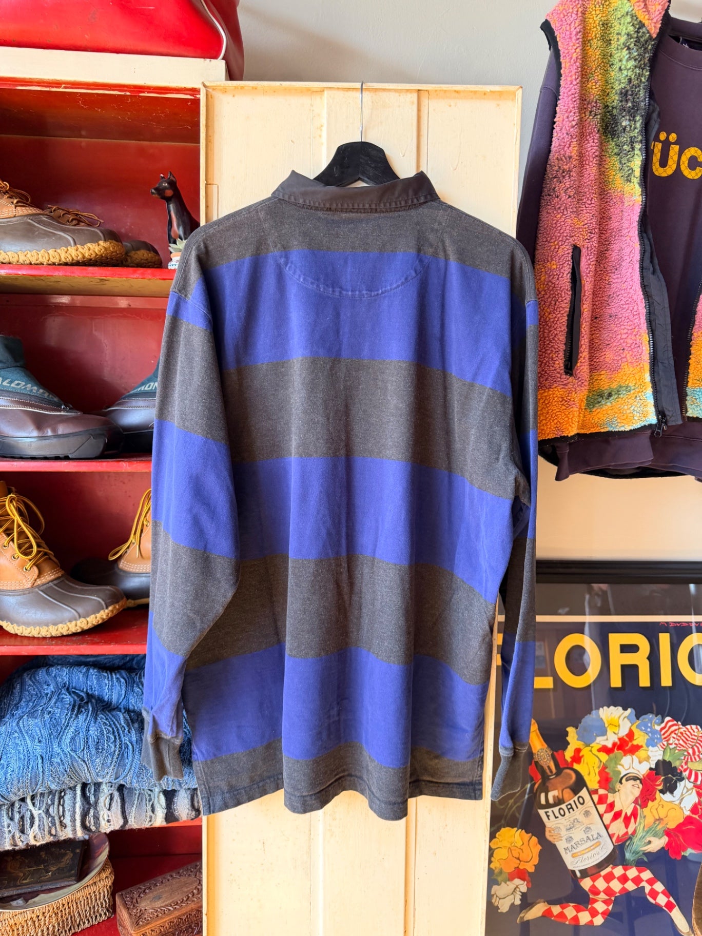 Blue and Grey Polo Rugby XL