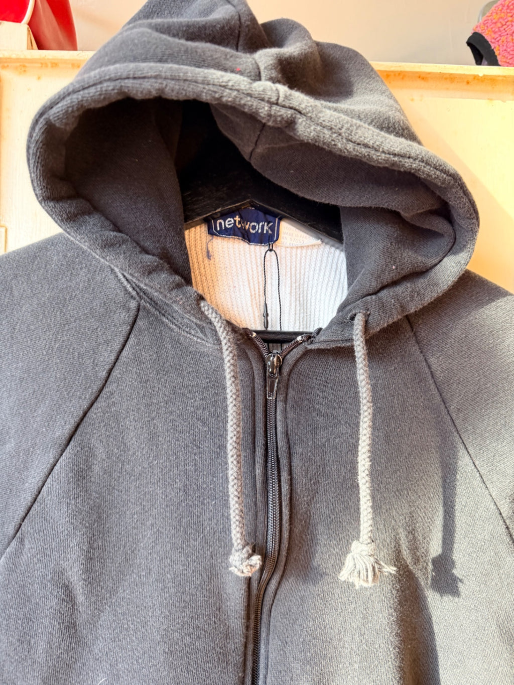 Black Thermal Lined Hoodie M