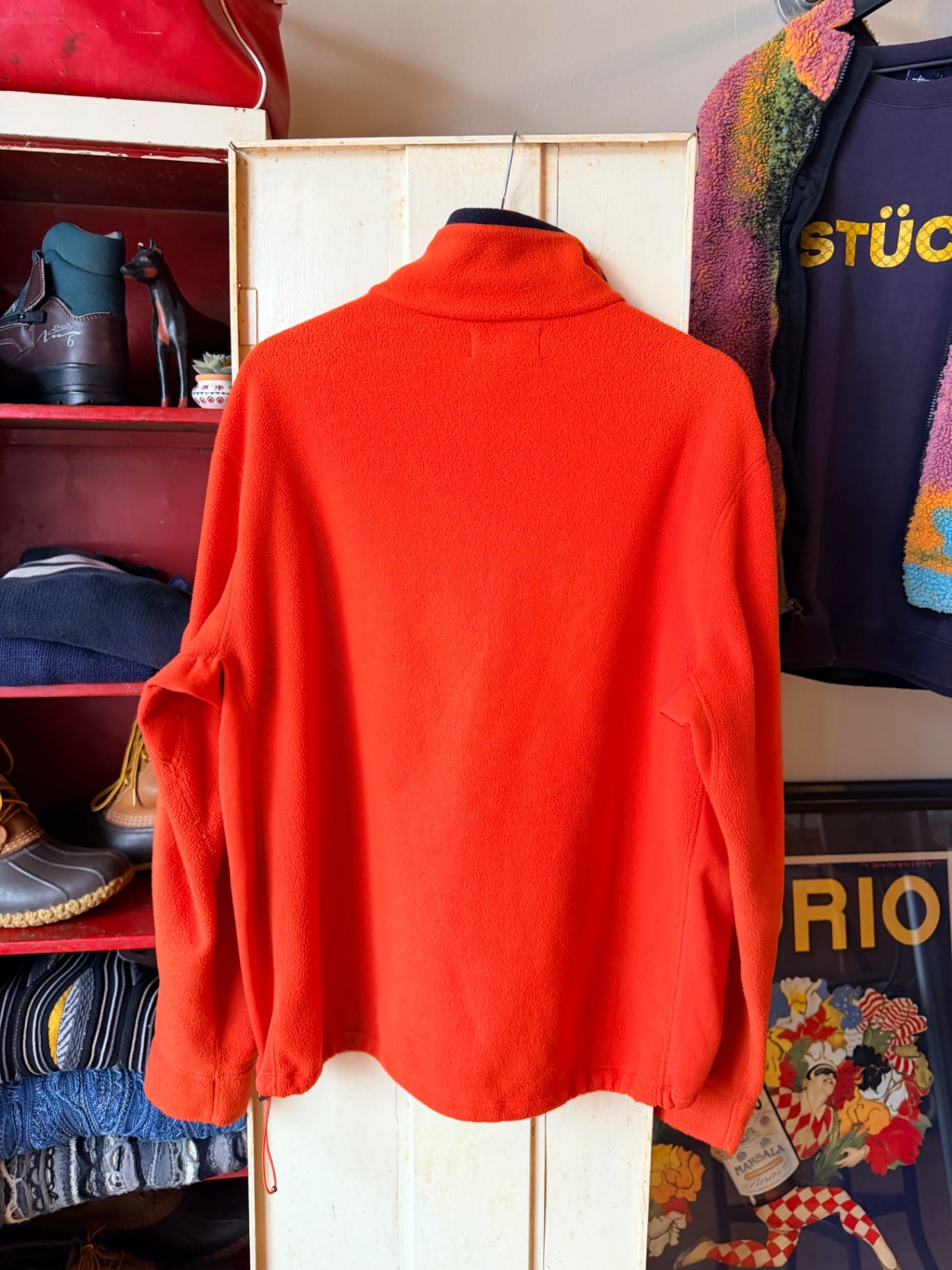 Orange Polo Ski Quarter Zip L