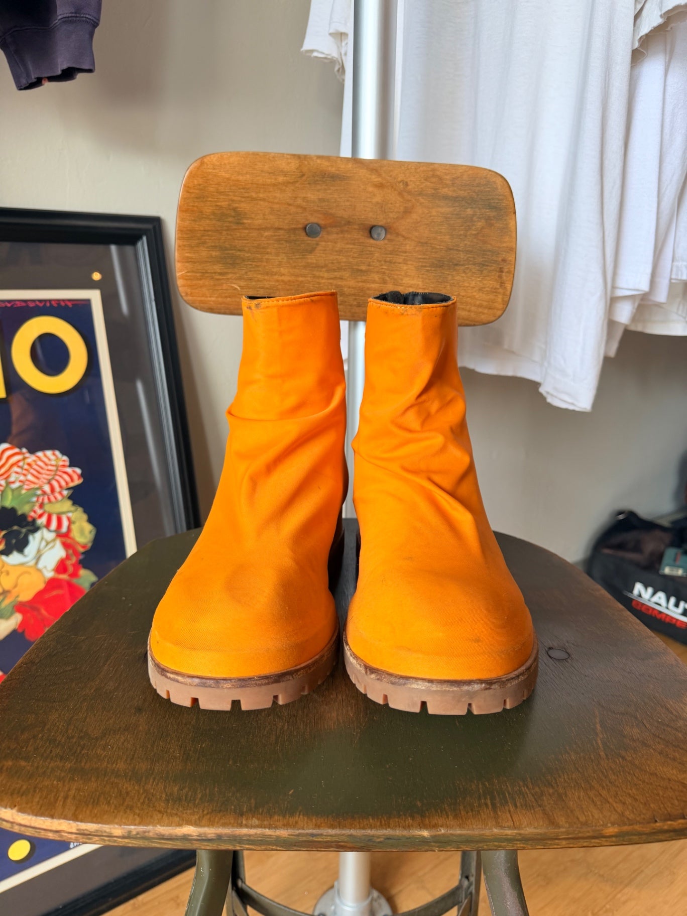 424 Orange Boots Size 43