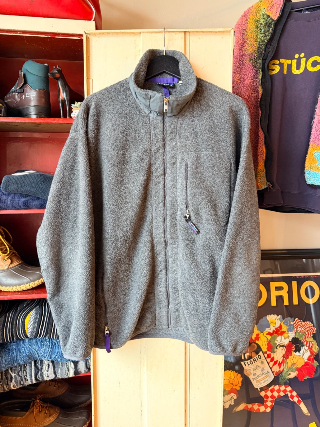 Grey Patty Fleece Zip L