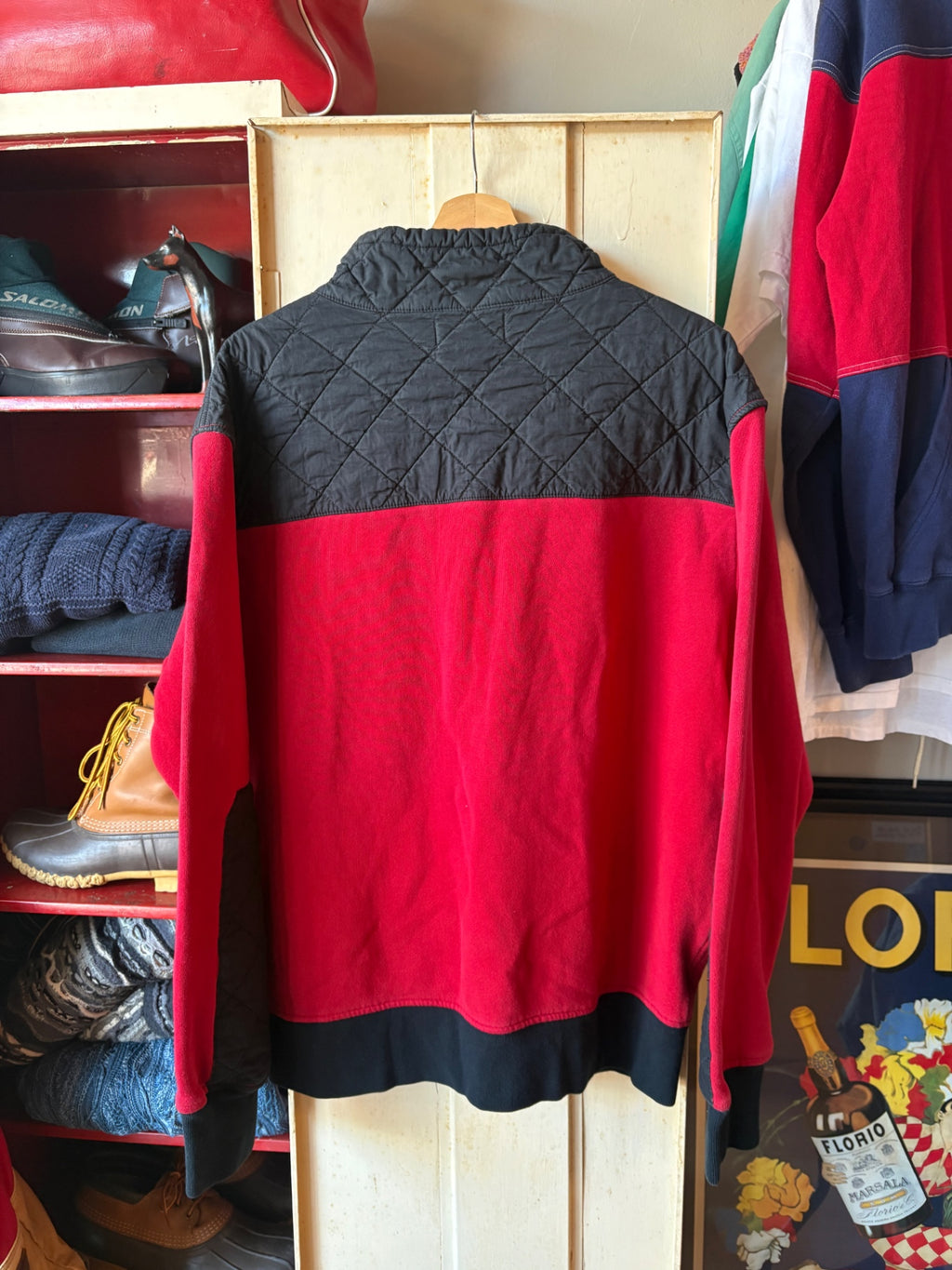 Red polo Quarter Zip Size XL