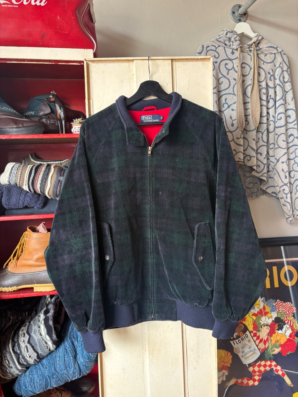 Cord Polo Jacket Size L