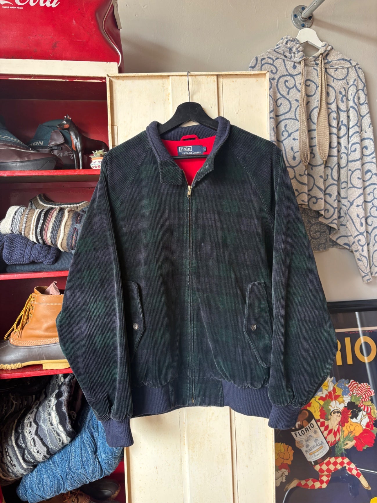 Cord Polo Jacket Size L