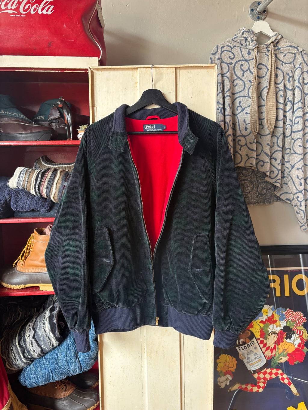 Cord Polo Jacket Size L