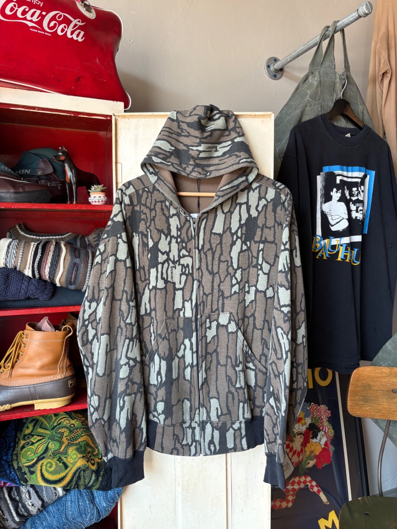 Thermal Lined Camo Zip Up Hoodie