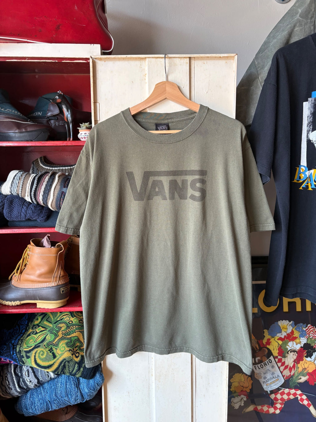 Green 2000s Vans Tee