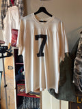 White Black Letter 1970s Football Jersey XL