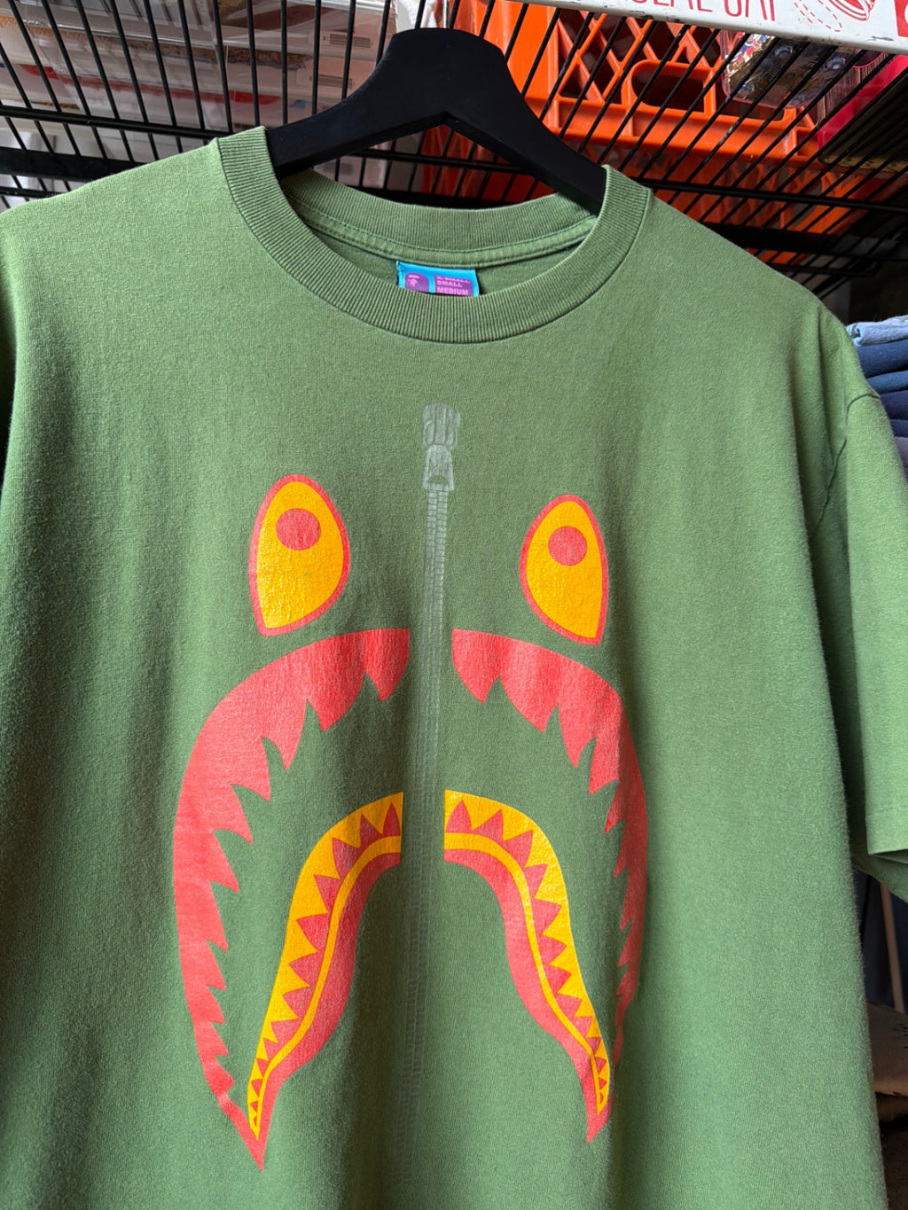 Green Bape Zipper tee