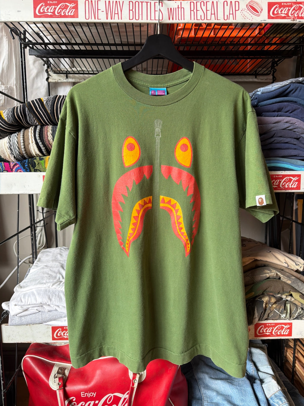 Green Bape Zipper tee