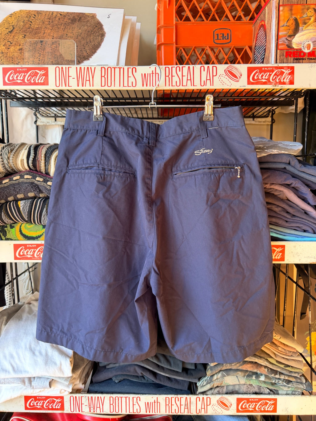 Navy Blue Stussy Shorts