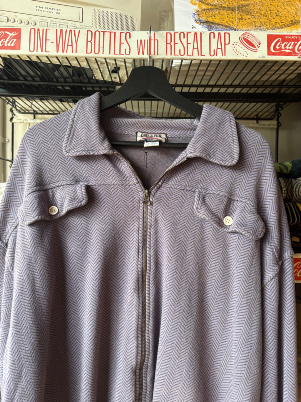 Purple Striped Quicksilver Zip up