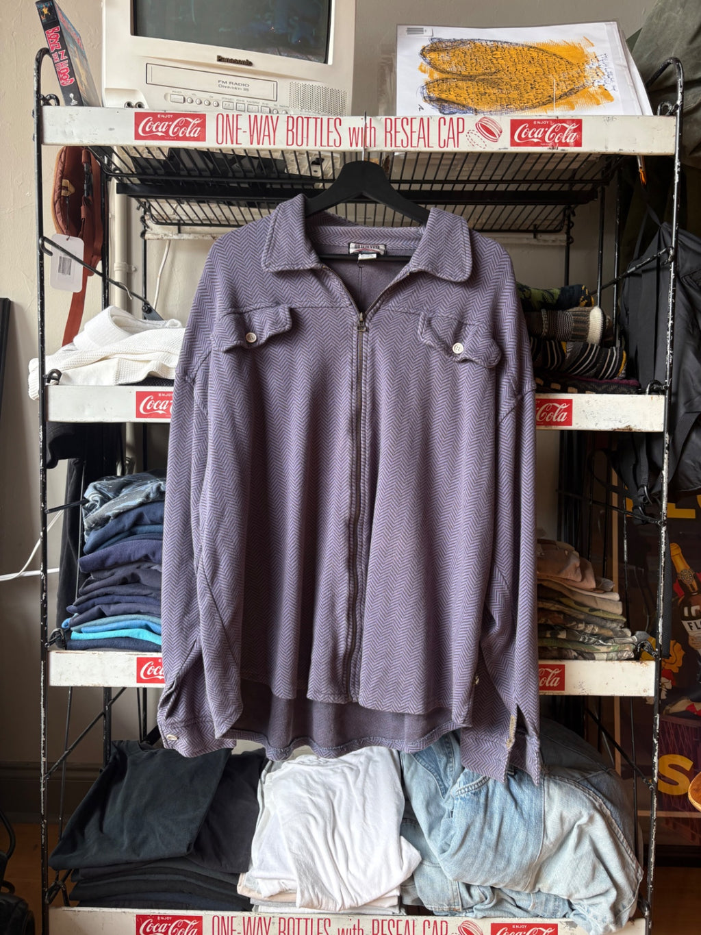 Purple Striped Quicksilver Zip up