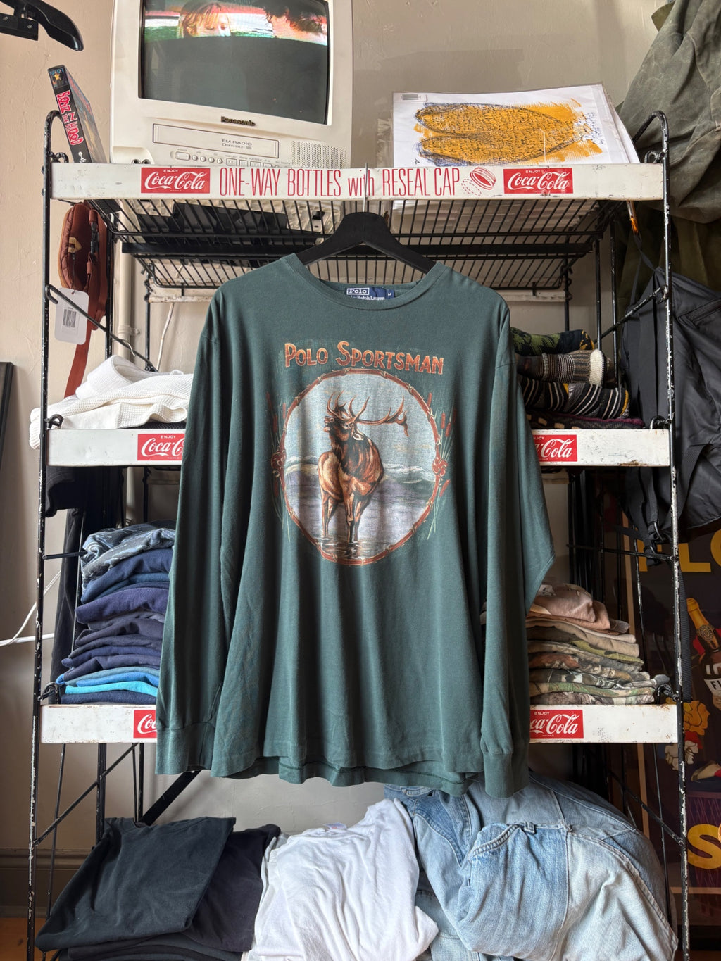 Green Polo Sportsman Long Sleeve  L