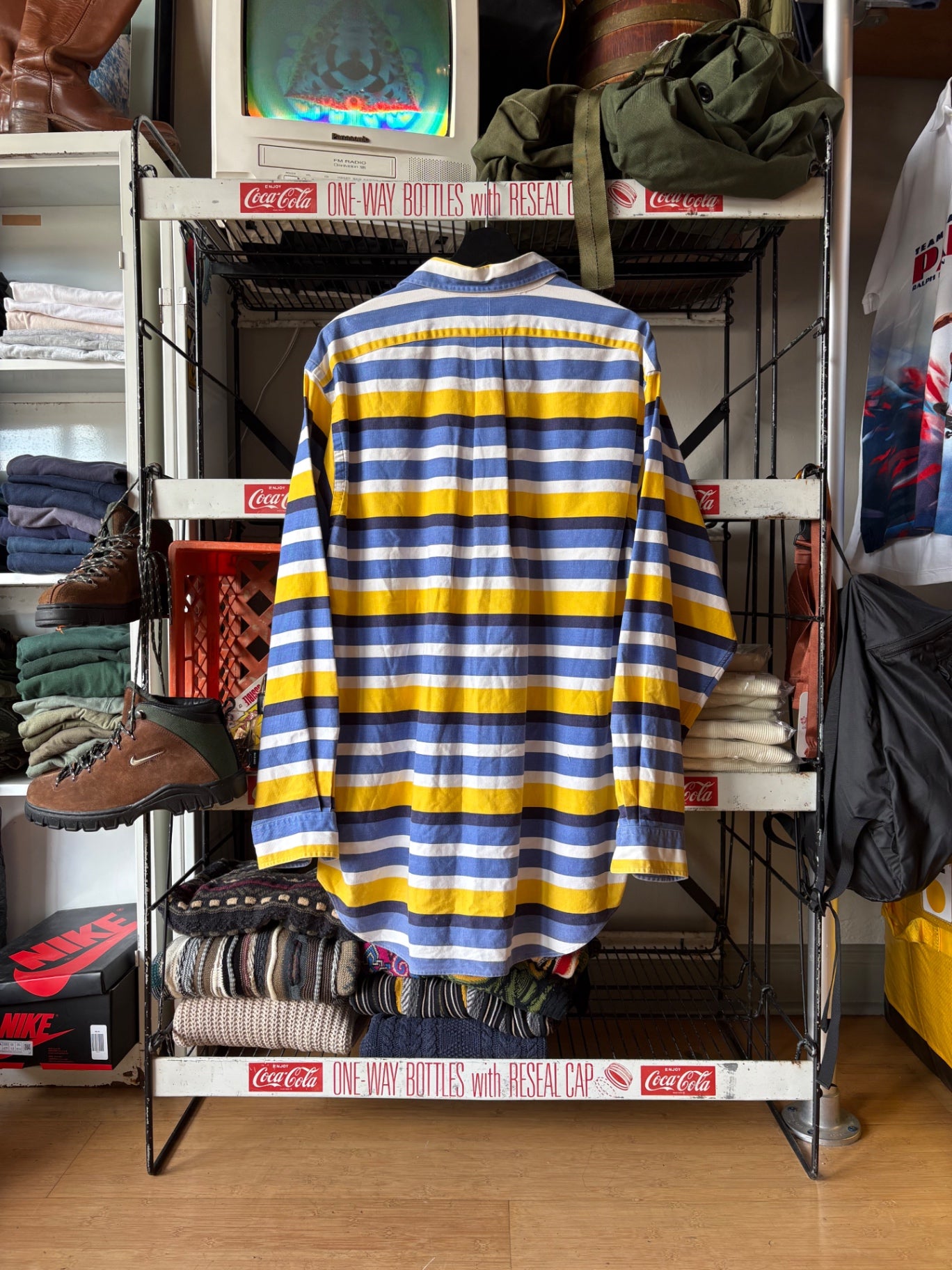 Polo Ralph Lauren Striped Blue/ Yellow Twill Button Up